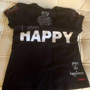 Black Happy Shirt Peace Love World I Am Happiness